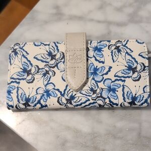 Butterfly Blue and White Wallet